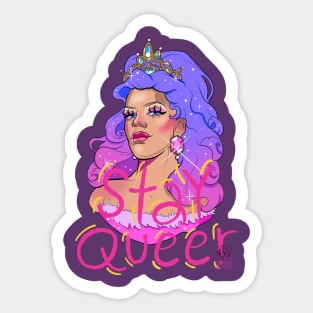 Drag Queen, Stay Queer Sticker